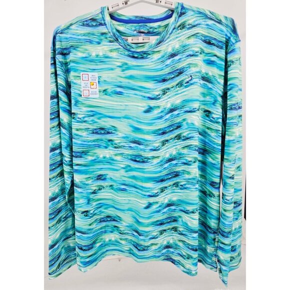 REEL LEGENDS Mens Waterline UPF  50+ Real-Tec Long Sleeve Tee Shirt Size XL  NWT - Picture 1 of 8